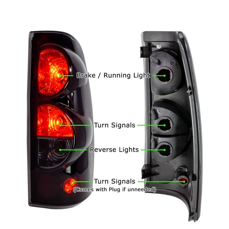 CPW Tail Lights For Chevy Chevrolet Silverado 1999-2007 1500/2500/3500 GMC Sierra 1999 2000 2001 2002 Taillights Assembly Pickup Brake Rear Lamps Black/Smoke - Image 2